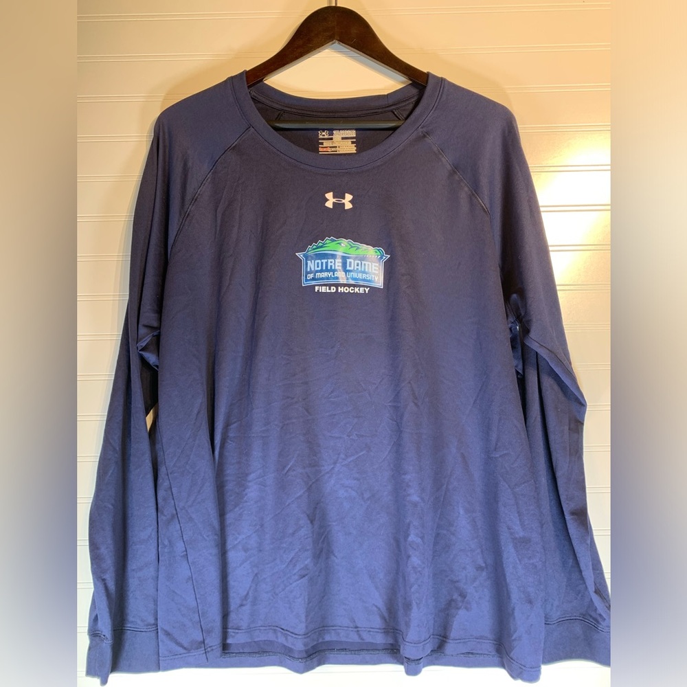 Men’s size 2XL loose Under Armour long‎ sleeve Norte Dame of Maryland University